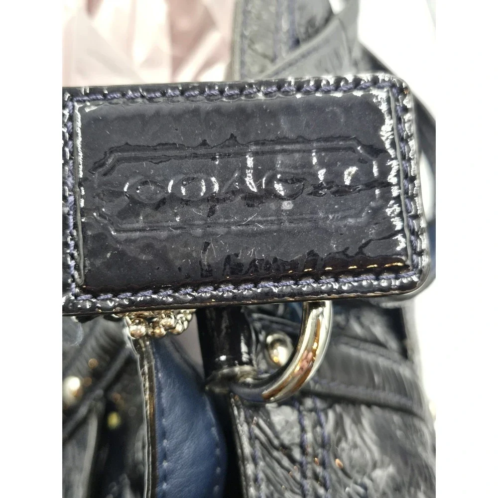 Coach B1273-19569 Navy Blue Audrey Andie Cinched Shoulder Bag